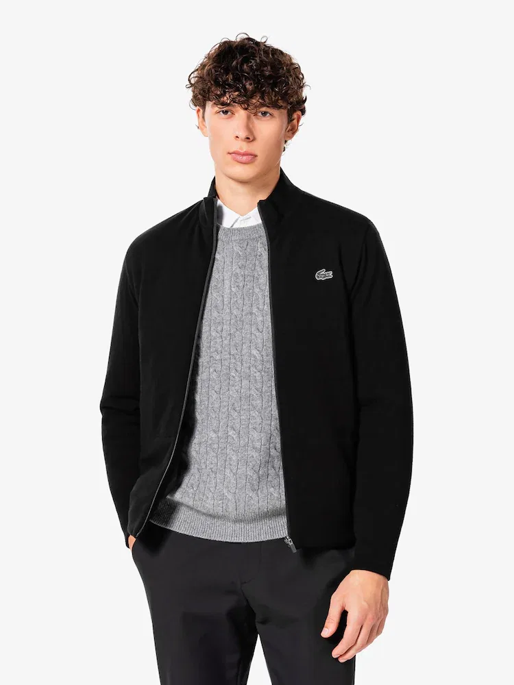 Свитер мужской с высоким воротником LACOSTE, Tiping Hybrid Full Zip
