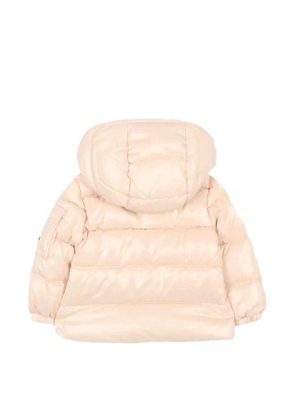 Пуховик Bady с капюшоном Moncler Enfant, бежевый — фото 2