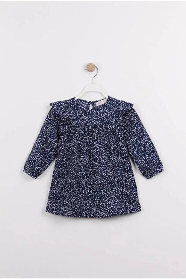 Детское платье для девочек с длинным рукавом La'Ciel Prss, Navy Blue — фото 2