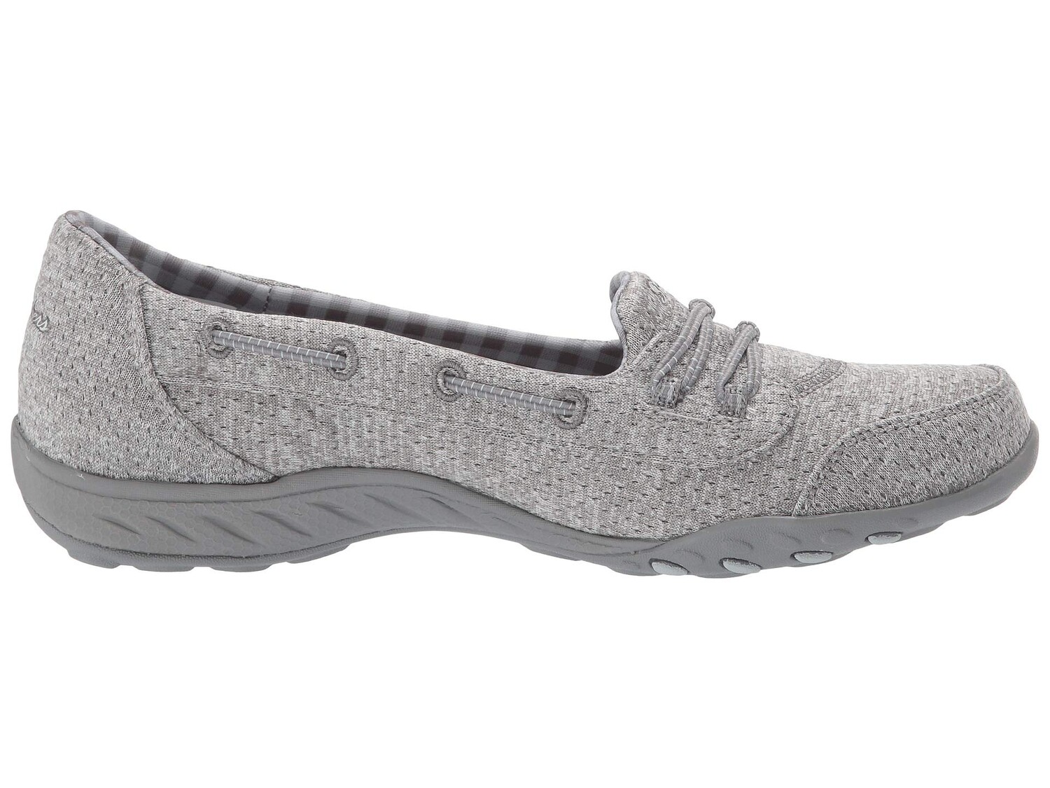 Топсайдеры женские SKECHERS Breathe-Easy - Good Influence текстильные, серый