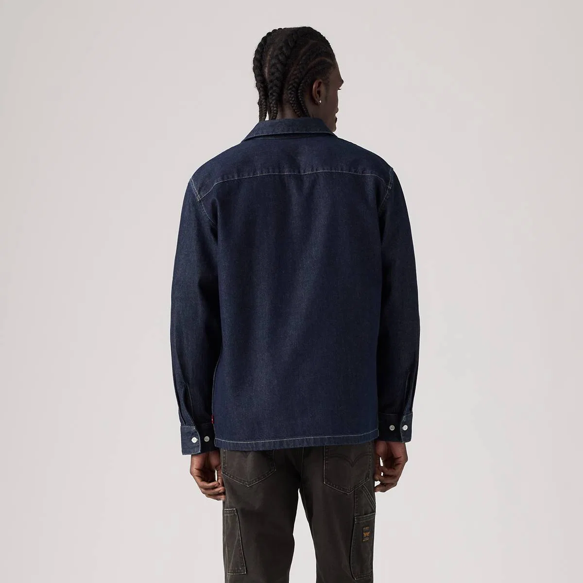 Свободная джинсовая рабочая рубашка с длинными рукавами Levi's, Rinse Work Repeat - Dark Wash — фото 4
