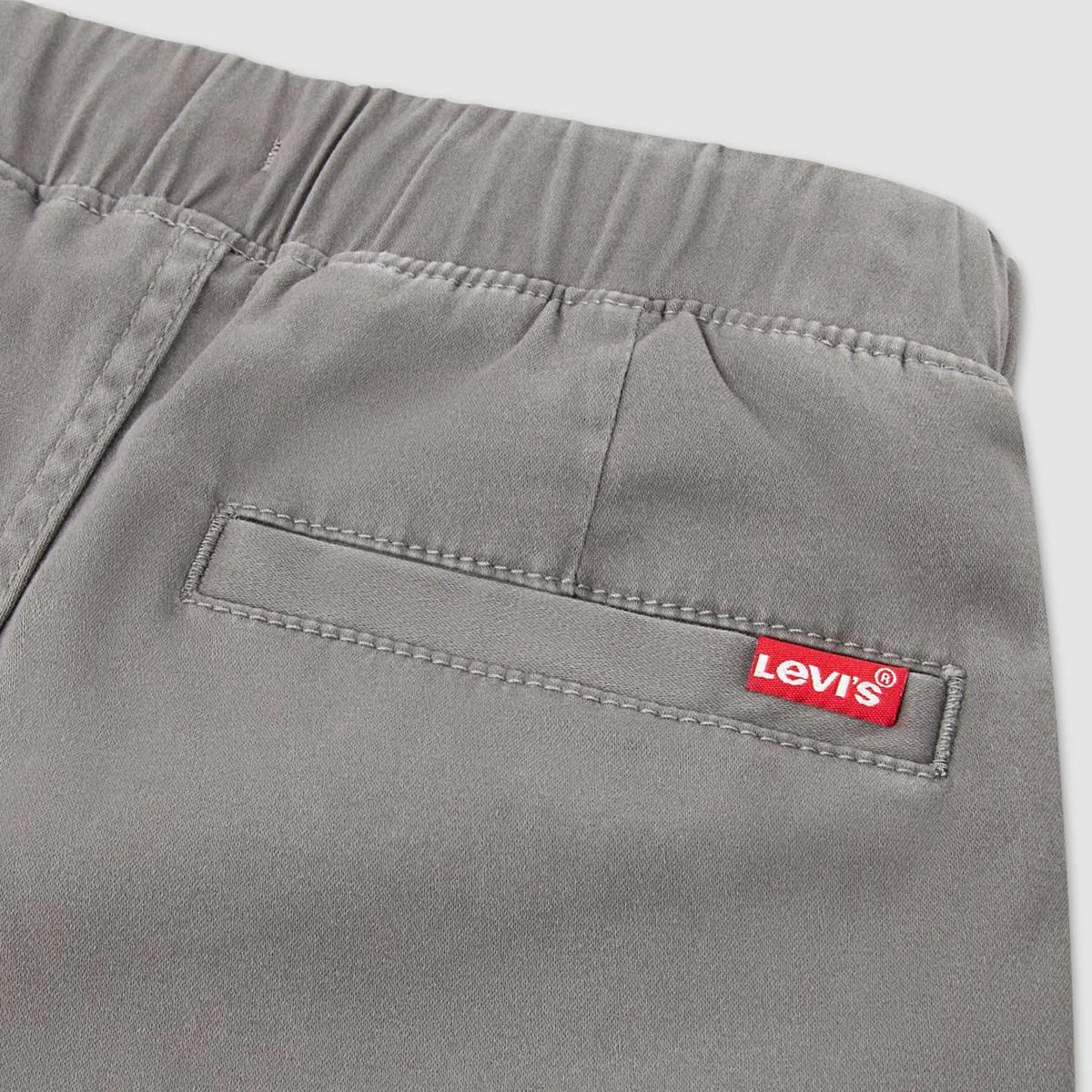 Узкие замшевые брюки на резинке для мальчиков 4-7 лет Levi's, Dark Gull Gray - Gray — фото 3