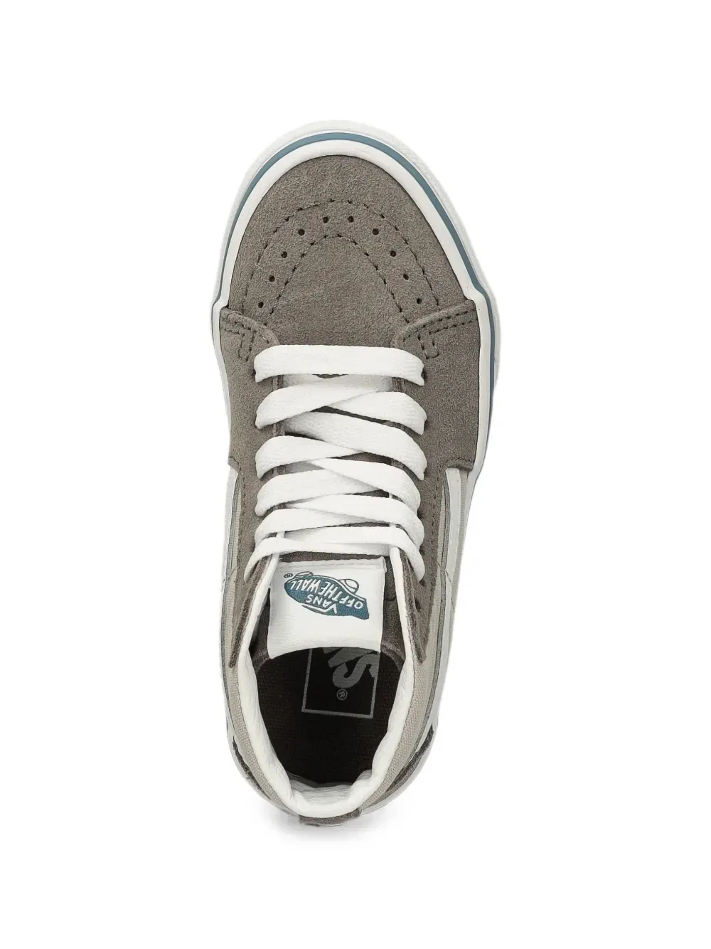 Высокие кеды Sk8-Hi со вставками Vans Kids, серый — фото 4