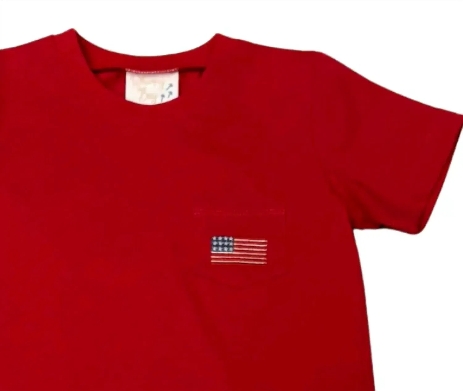 Детский комплект шорт с футболкой с вышитым флагом и карманом Embroidered Flag Whimsy Bay Kids, Embroidered Flag — фото 2