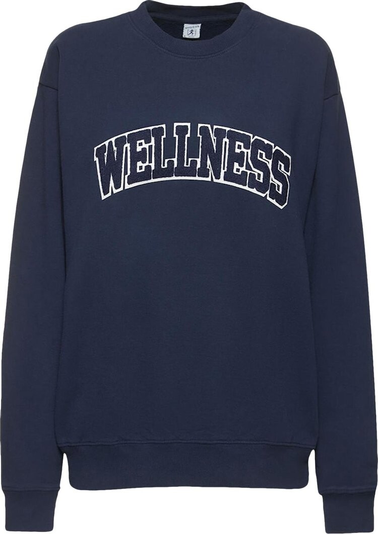 

Толстовка Sporty & Rich Wellness Boucle Crewneck 'Navy/White', синий