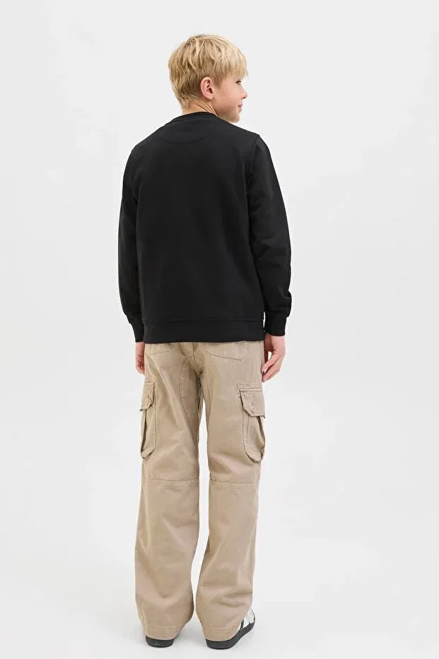 Детское худи для девочек с принтом Sportswear Jack & Jones, Black — фото 2
