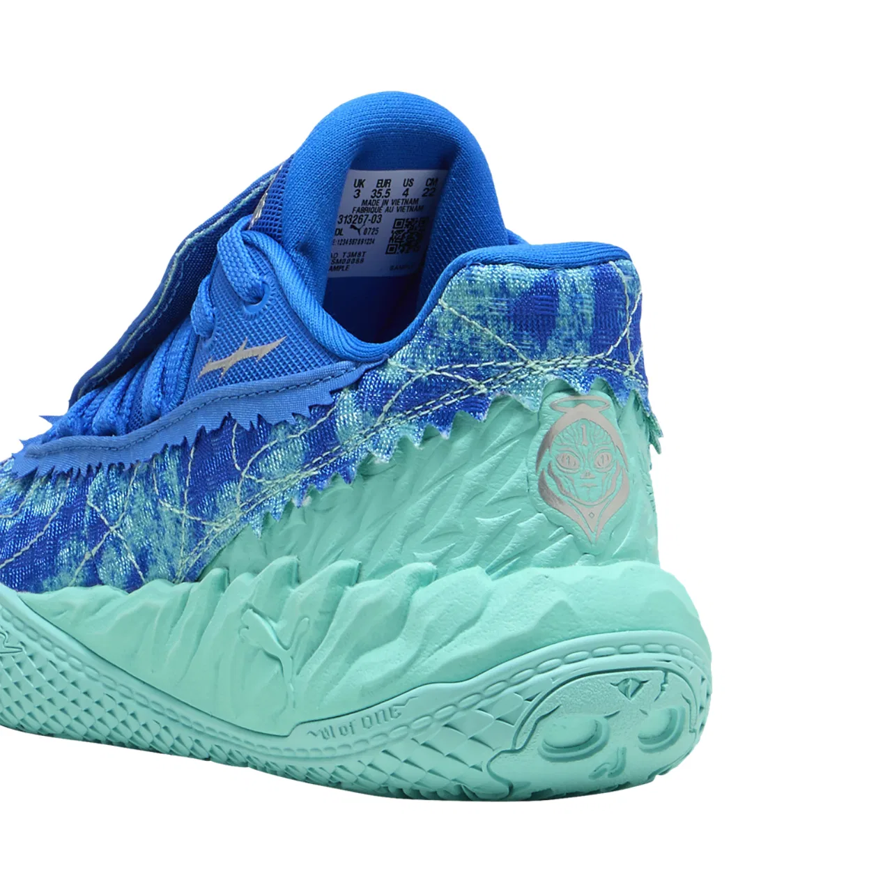Детские кроссовки для мальчиков с низким верхом MB.05 Lo Team PUMA, Ultra Blue Intense Mint — фото 3