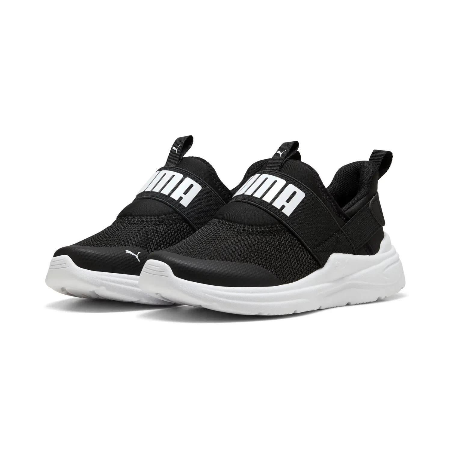 Детские кроссовки с технологией SLIPTECH Soft Wired 2 Puma, Schwarz / Weiss