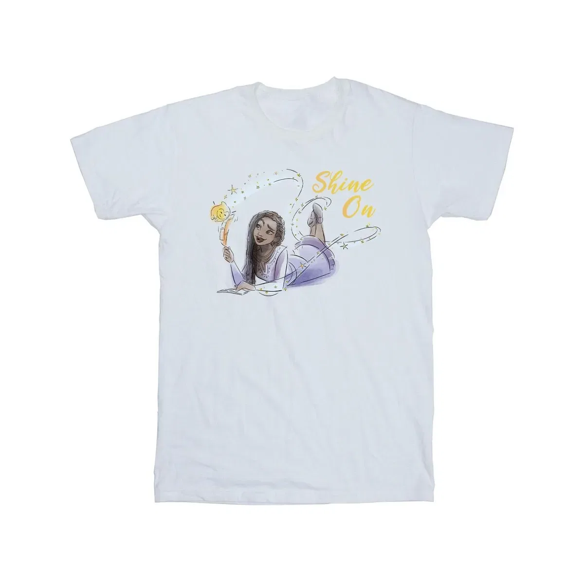Детская хлопковая футболка Shine On Asha Wish, White