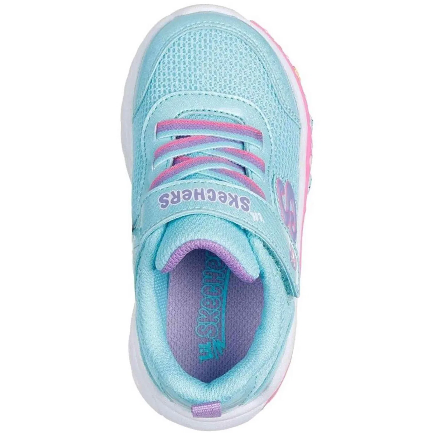 Детские кроссовки для девочек Skechers 303158N-TQMT, Цвет BLAU — фото 4