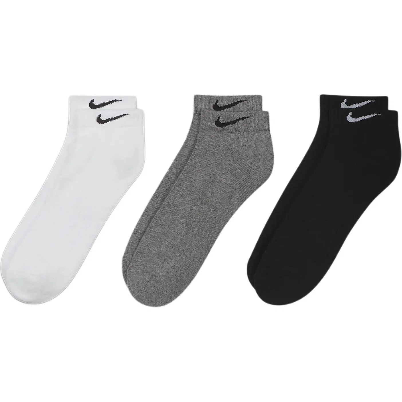 Носки Nike Ankle Socks 3-Pack Black/Gray/White
