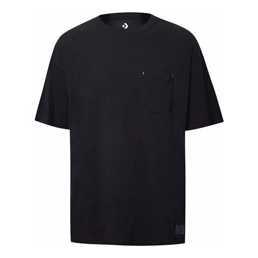 

Футболка men's renew solid color loose pocket short sleeve black Converse, черный