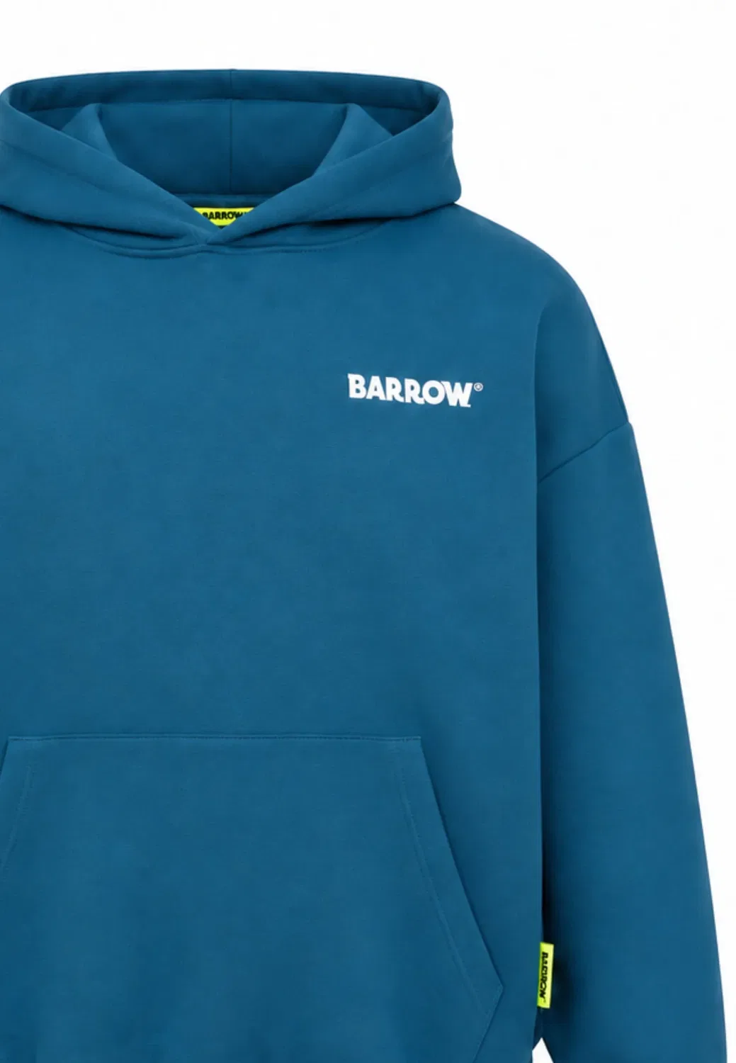 Худи макси с логотипом на спине, унисекс - худи Barrow, Teal — фото 4