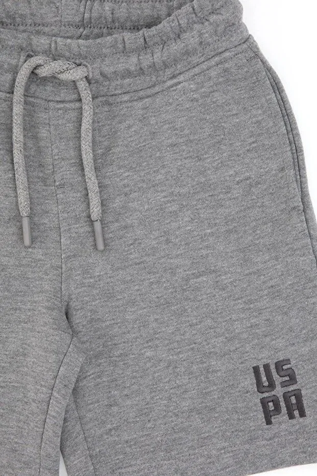Детские шорты для мальчиков однотонные U.S. Polo Assn., Anthracite Melange — фото 3