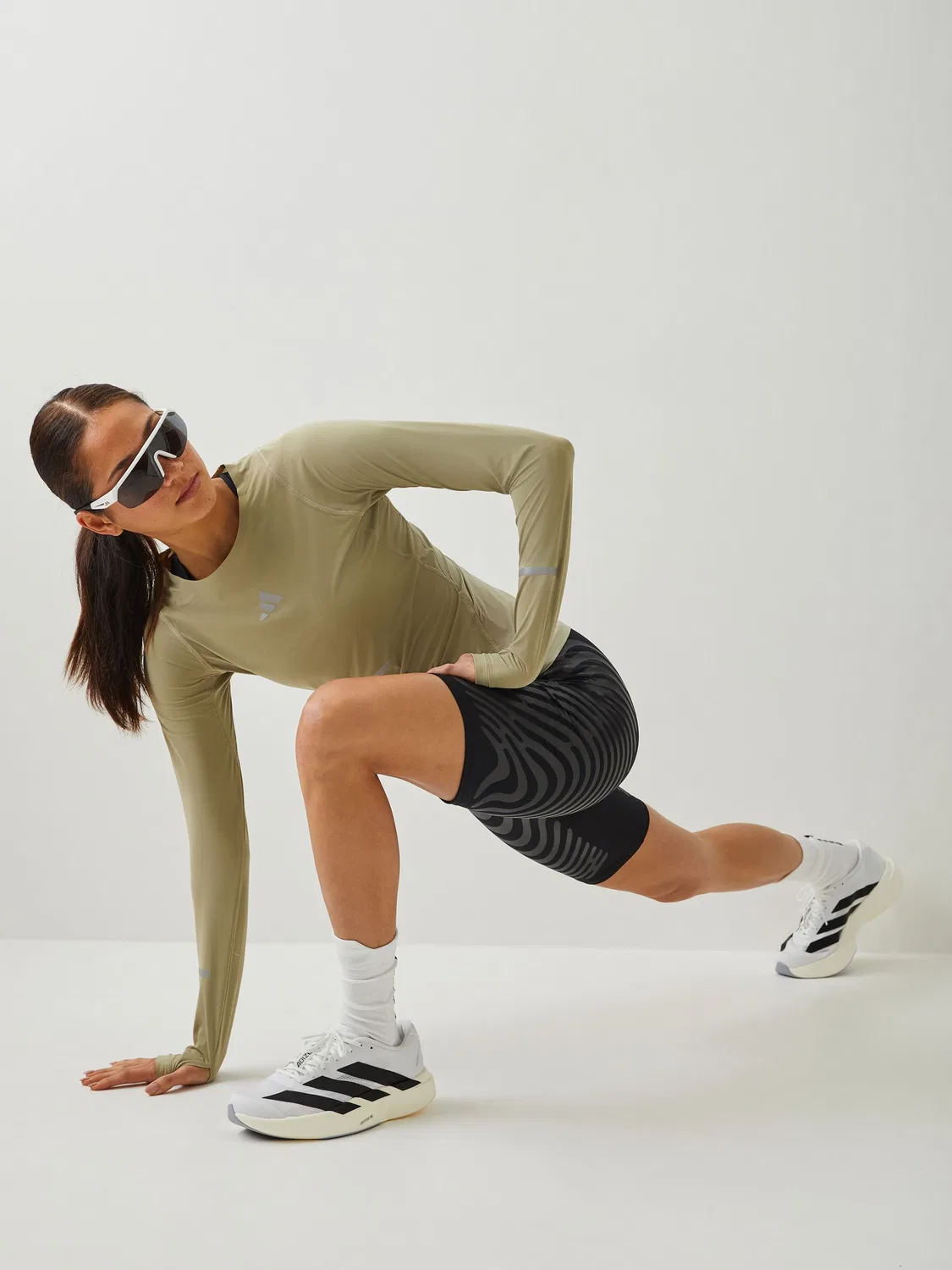Футболка с длинным рукавом adidas Adi365 Climacool+, зеленая — фото 2