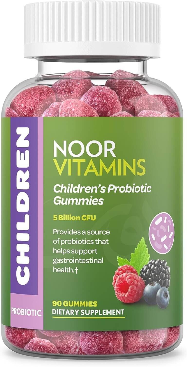 

Добавка с пробиотиками для детей Noor Vitamins Halal Non-GMO Vegan Friendly Gelatin Free, 90 пастилок