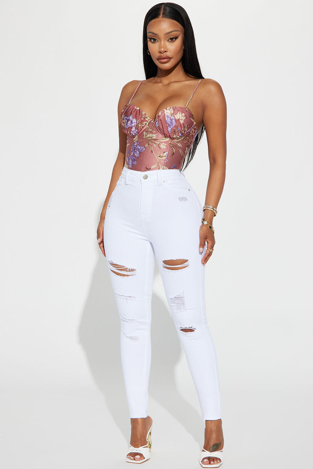 

Джинсы скинни Fashion Nova YJDM15HRBLDOPTION4, белый