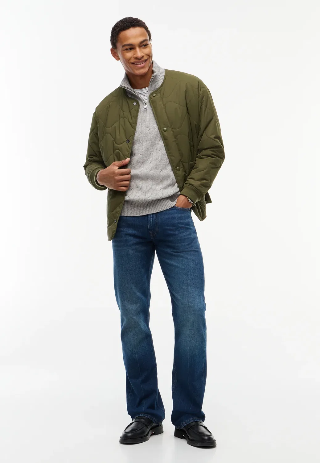 Двусторонняя подкладка из комбинированных материалов - легкая куртка Tommy Hilfiger, Huntsman Green/ Huntsman Green — фото 2