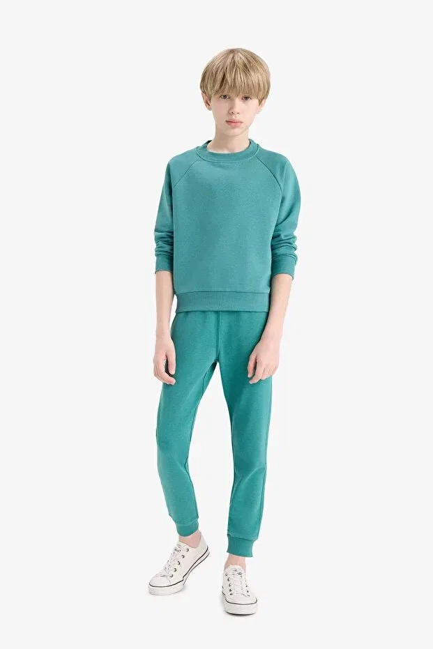 Детское худи для мальчиков хлопковое Basics Defacto, Green Gn1270 — фото 2