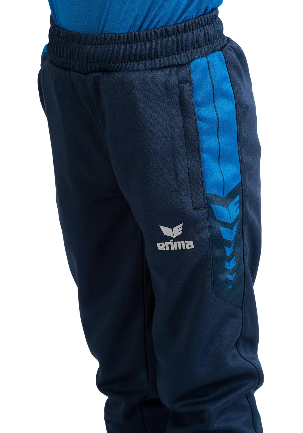 Детские тренировочные штаны Six Wings Erima, Blau Navyblau Konigsblau — фото 2