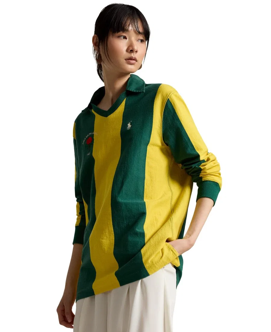 Свитшот Vintage с длинным рукавом Polo Ralph Lauren, Kelly Green Canary Yellow