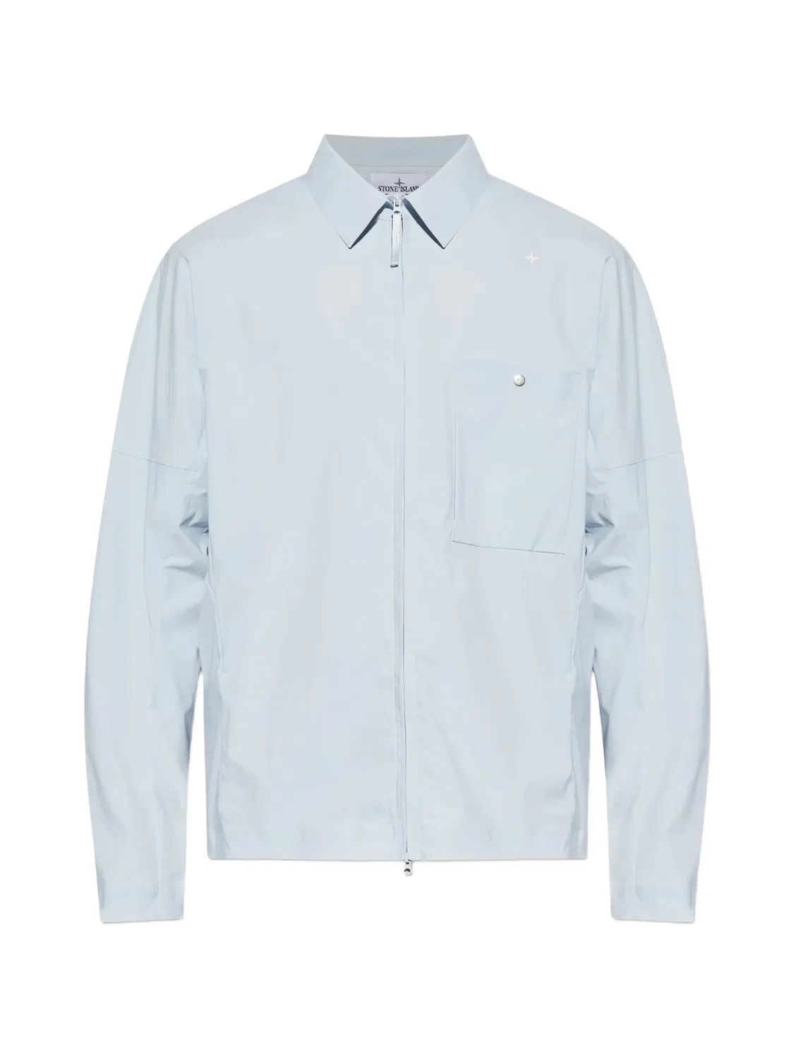 Рубашка на молнии с нагрудным карманом Stone Island, синий