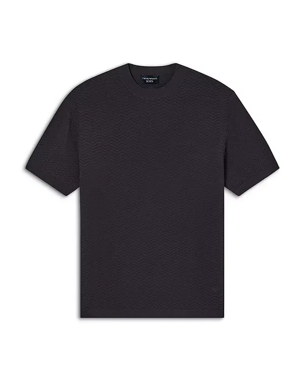 Мужская футболка с шевронным узором Emporio Armani, Solid Black