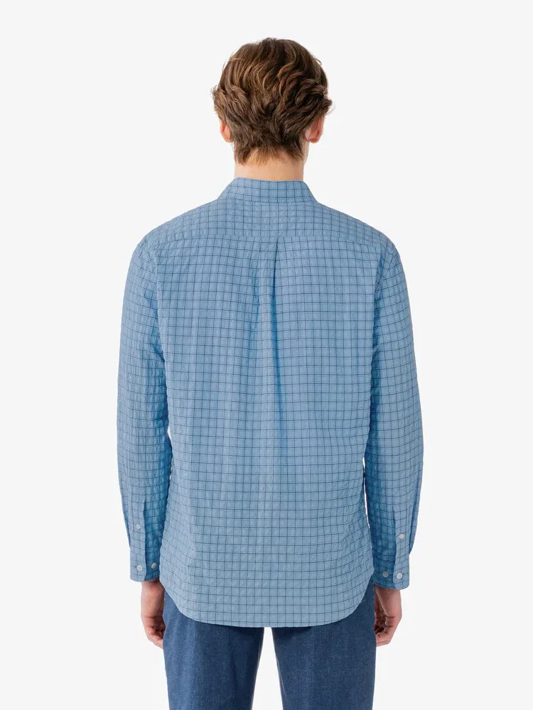 Рубашка с длинным рукавом в клетку LACOSTE, Royal Blue — фото 3