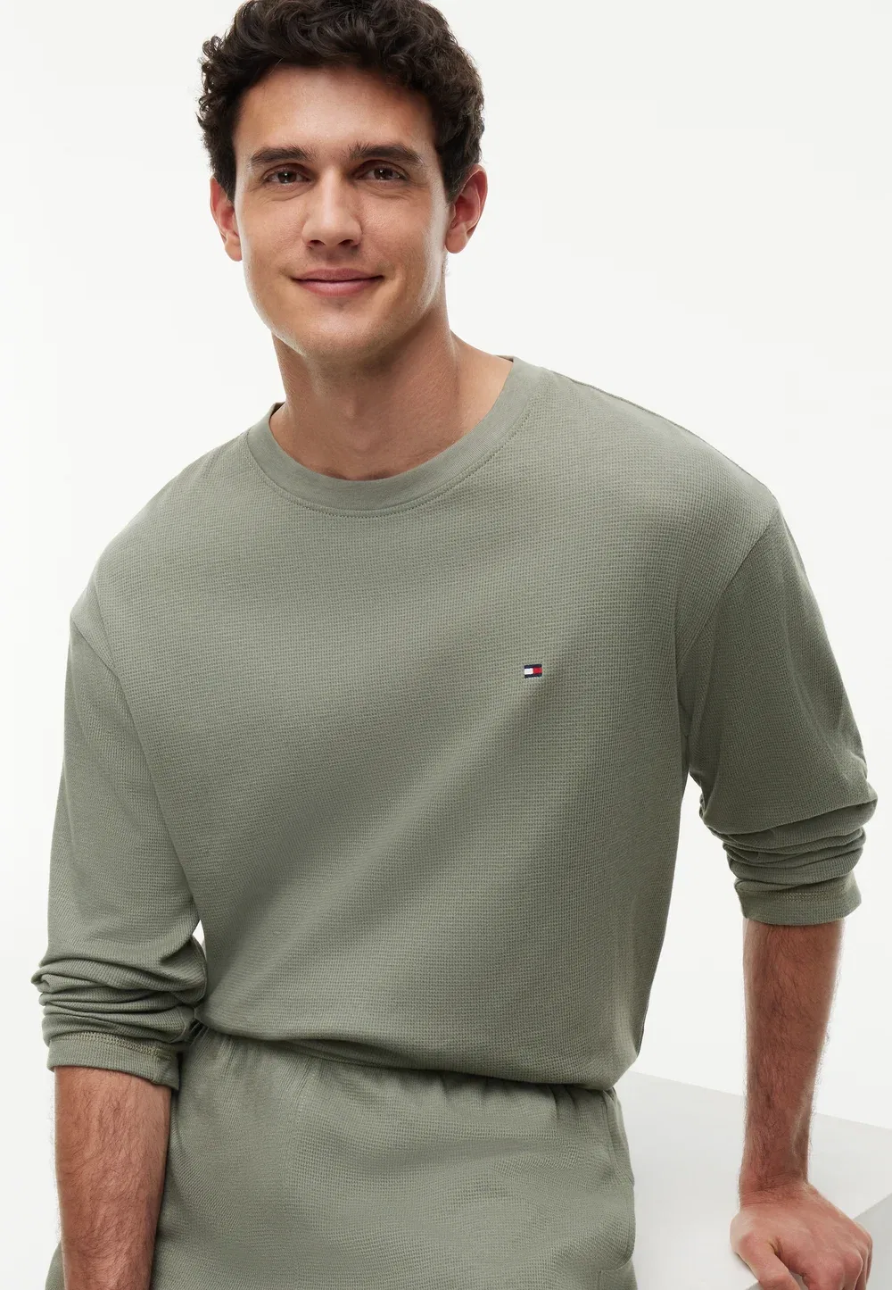 Оригинальный комплект для сна - пижама Tommy Hilfiger, Utility Sage — фото 3