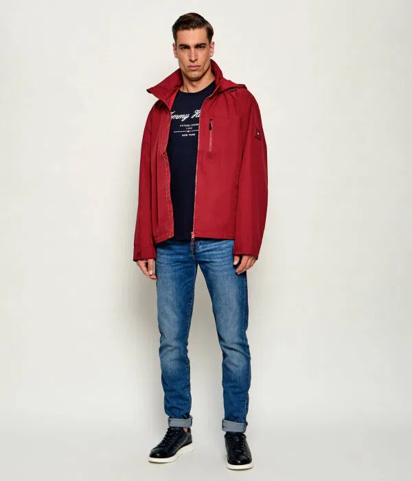 Мужская куртка ветровка Regular Fit Tommy Hilfiger, красный — фото 2