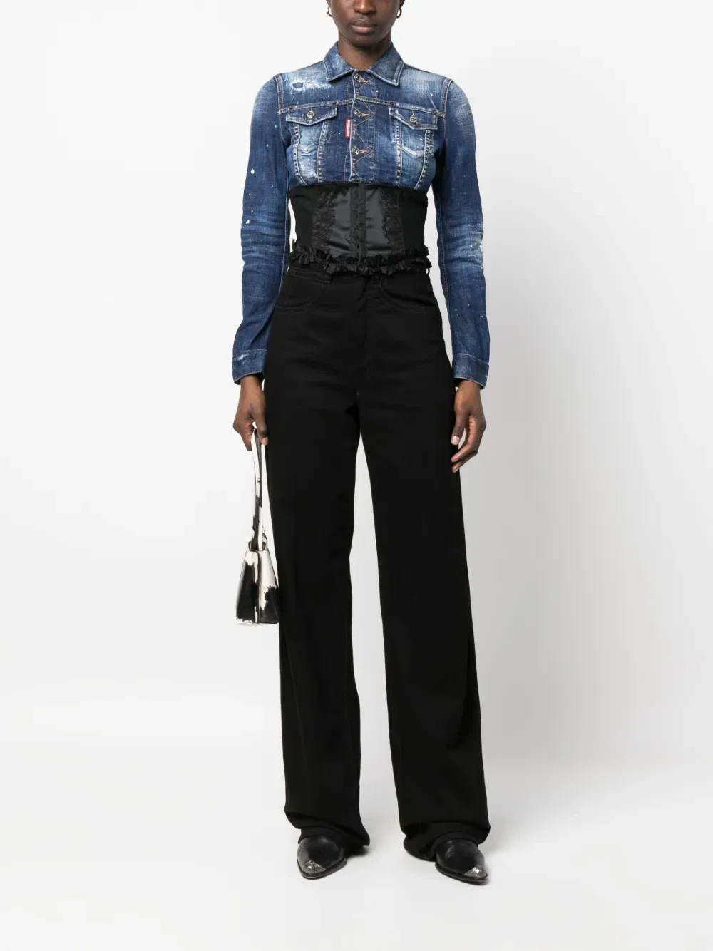 Джинсовая куртка с длинными рукавами Dsquared2, синий — фото 2