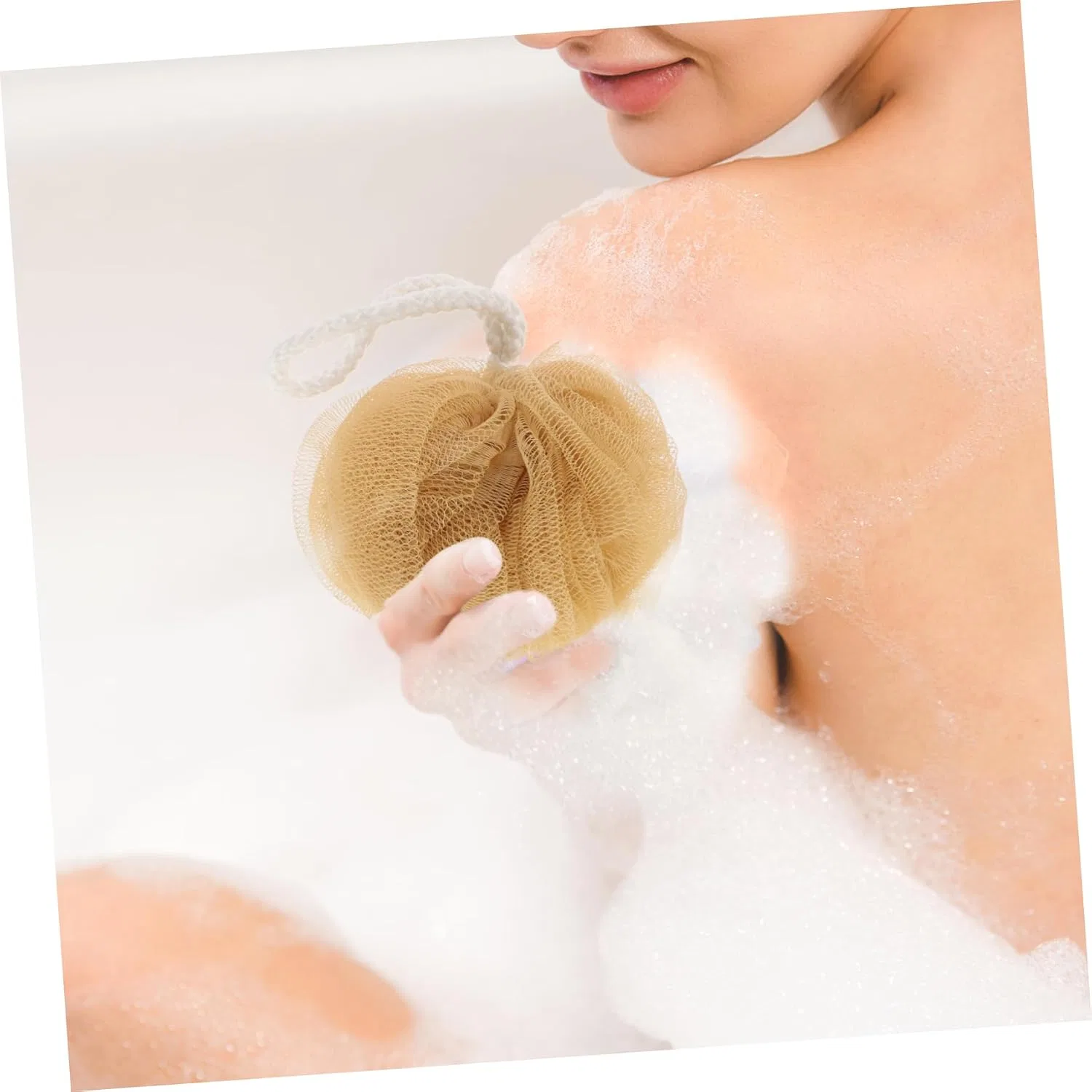 Мочалка для душа Lantern Bath Flower Ball, 2 шт, PACKOVE, 18x10x10 см — фото 3