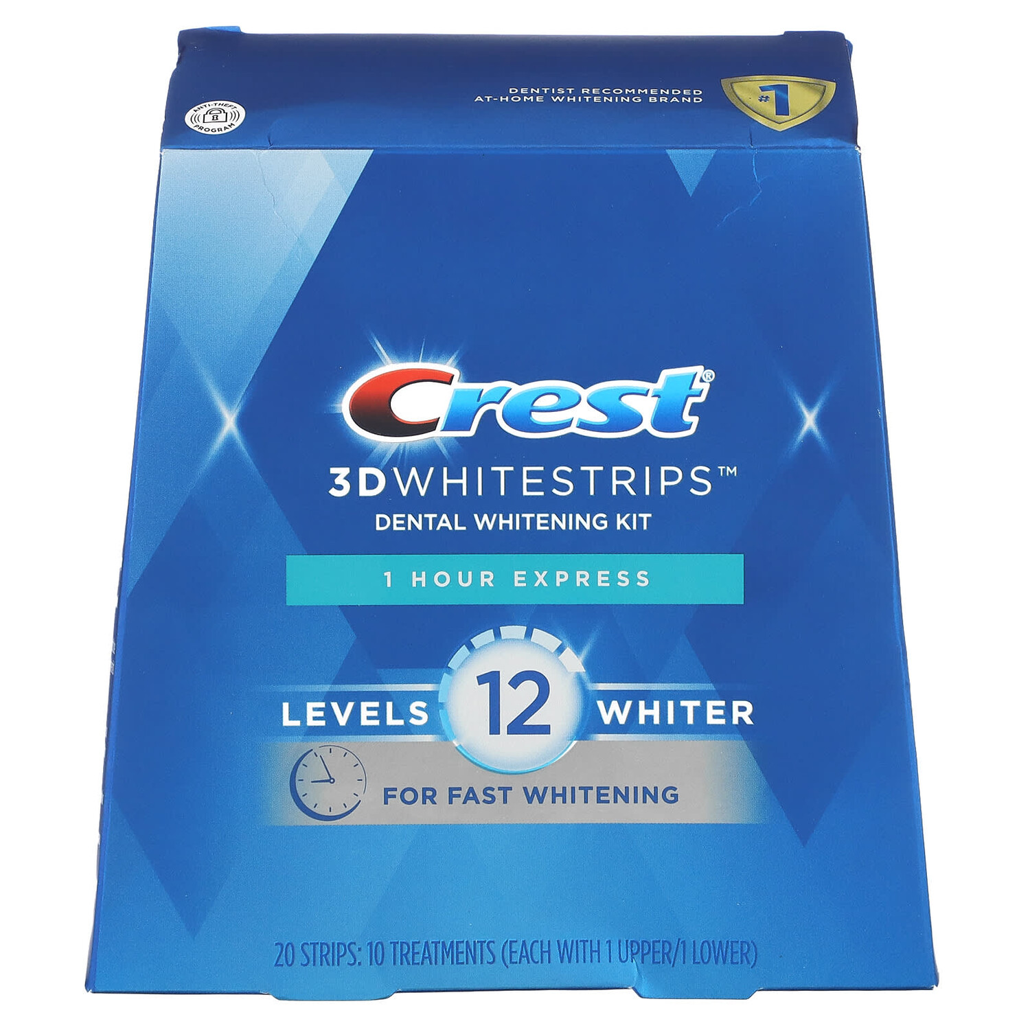 

3D Whitestrips, набор для отбеливания зубов, 1 час экспресс, 20 полосок Crest