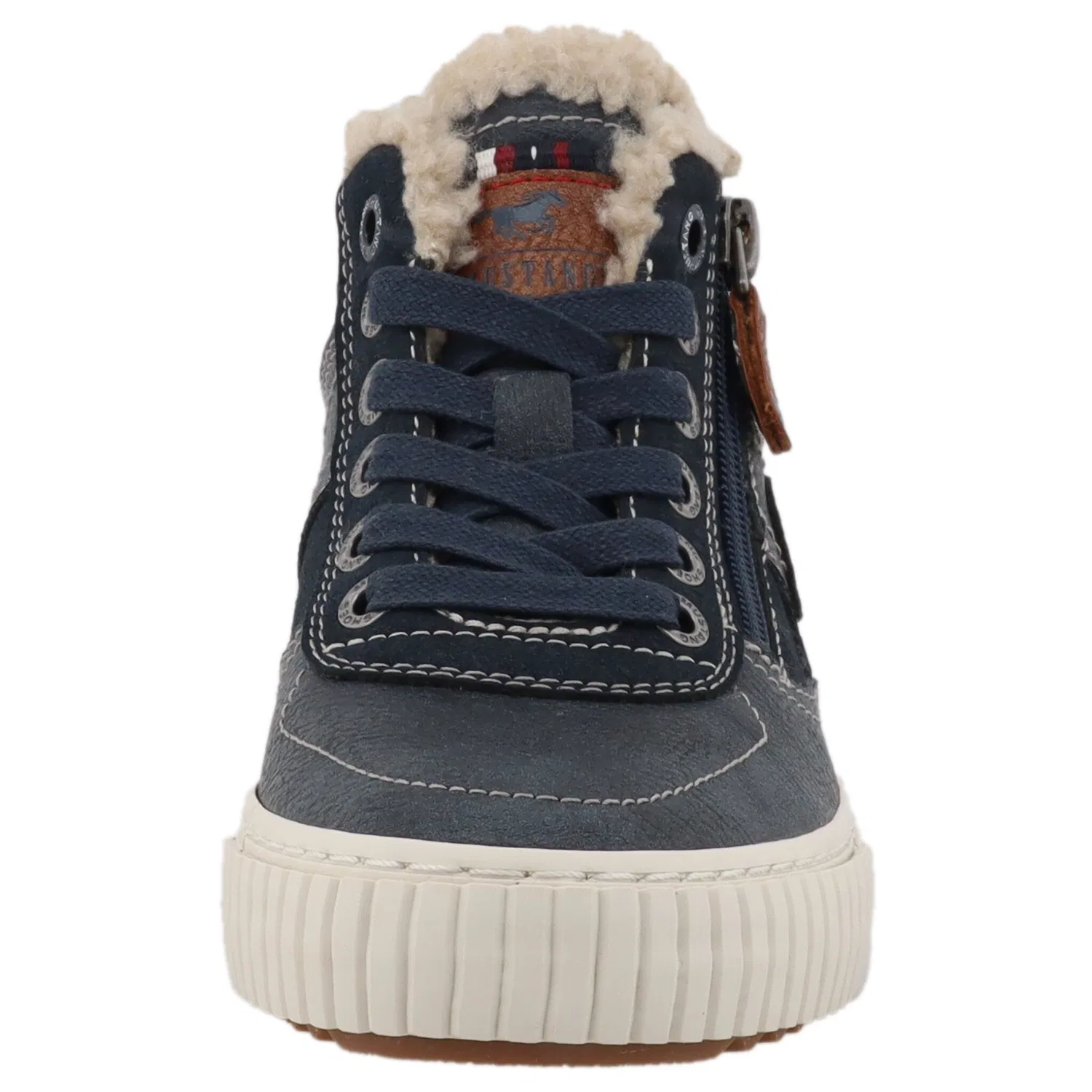 Детские высокие кроссовки на шнуровке Mustang Shoes, Navy — фото 4