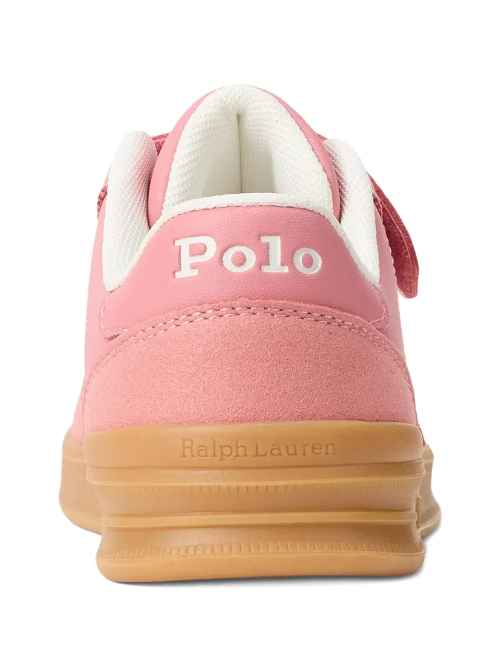 Кроссовки на липучках с логотипом Polo Ralph Lauren Kids, розовый — фото 4