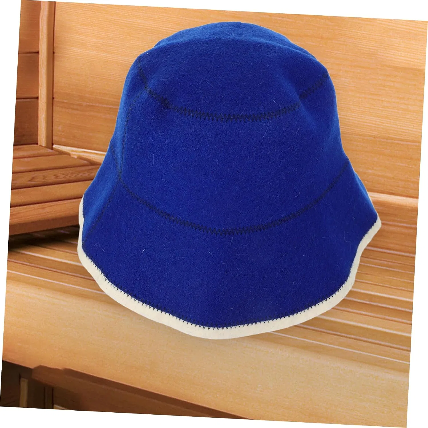 Шапка для сауны, шерстяная, PACKOVE, 30x26x16 см, Blue — фото 4