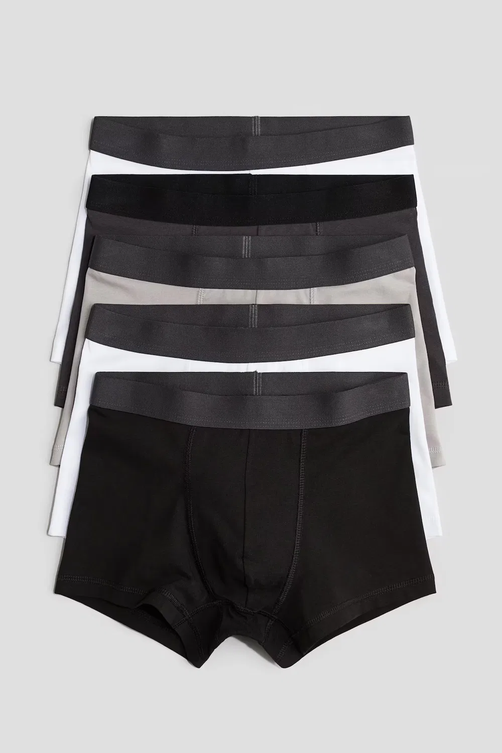 Боксеры 5 шт. H&M, Weiß/Schwarz