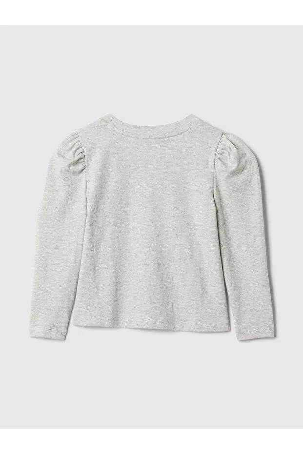 Детская футболка для девочек с длинным рукавом Gap, Gray-000 — фото 2