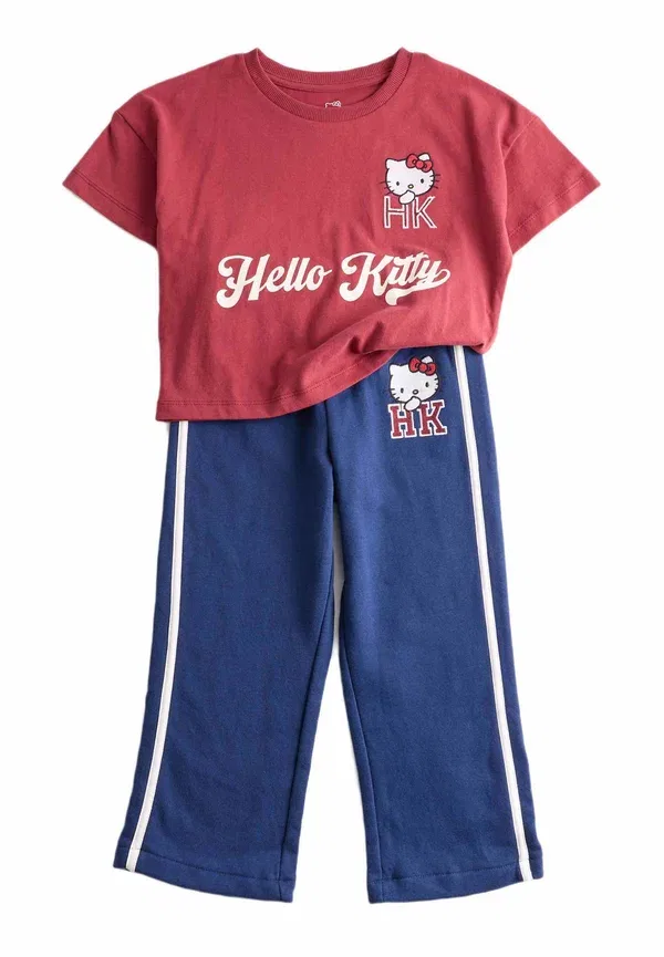 Комплект пижамы с Hello Kitty, свободный крой, Hello Kitty set, Marks & Spencer, бордовый микс