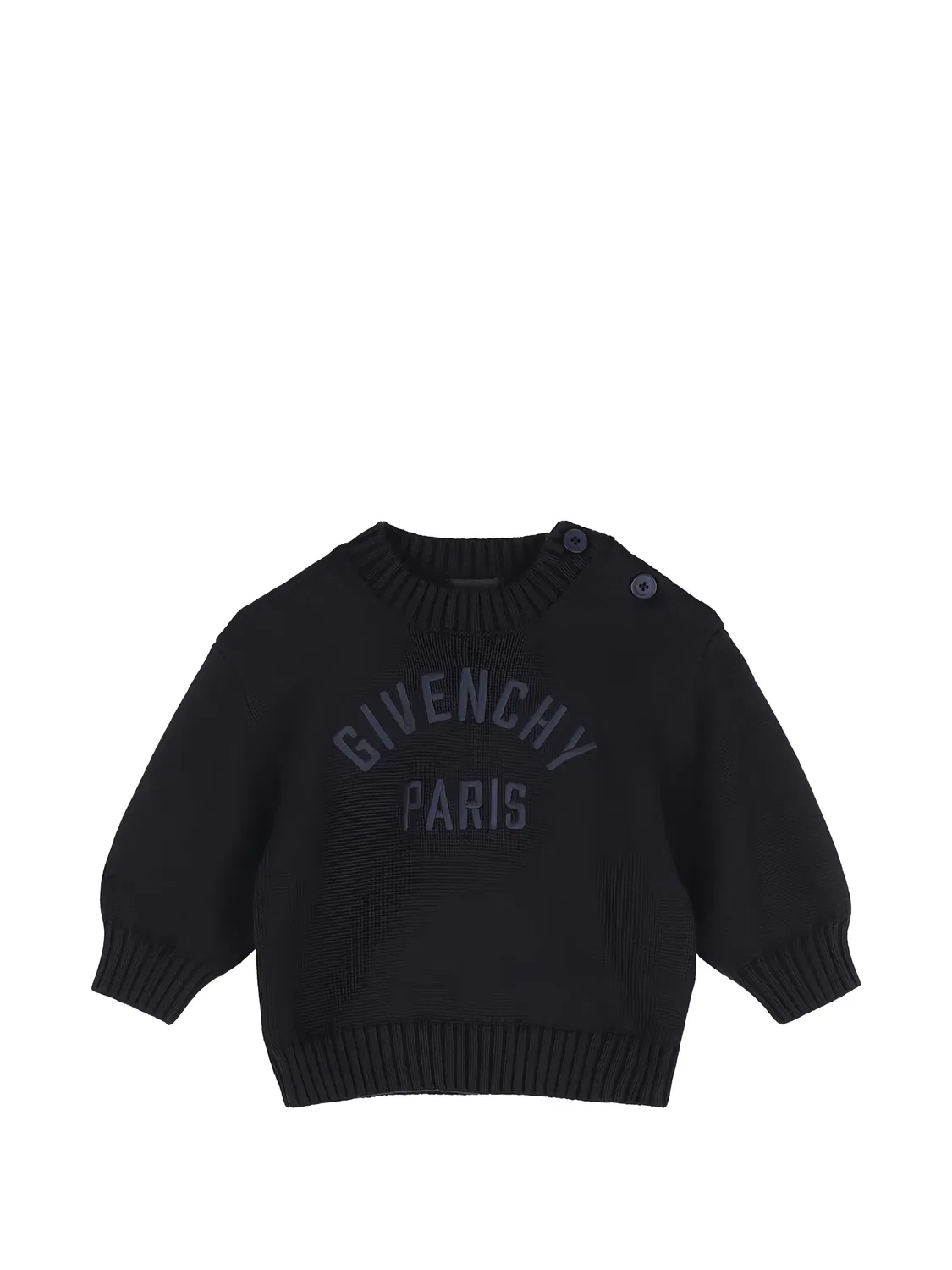 Свитер с вышитым логотипом Givenchy Kids, черный