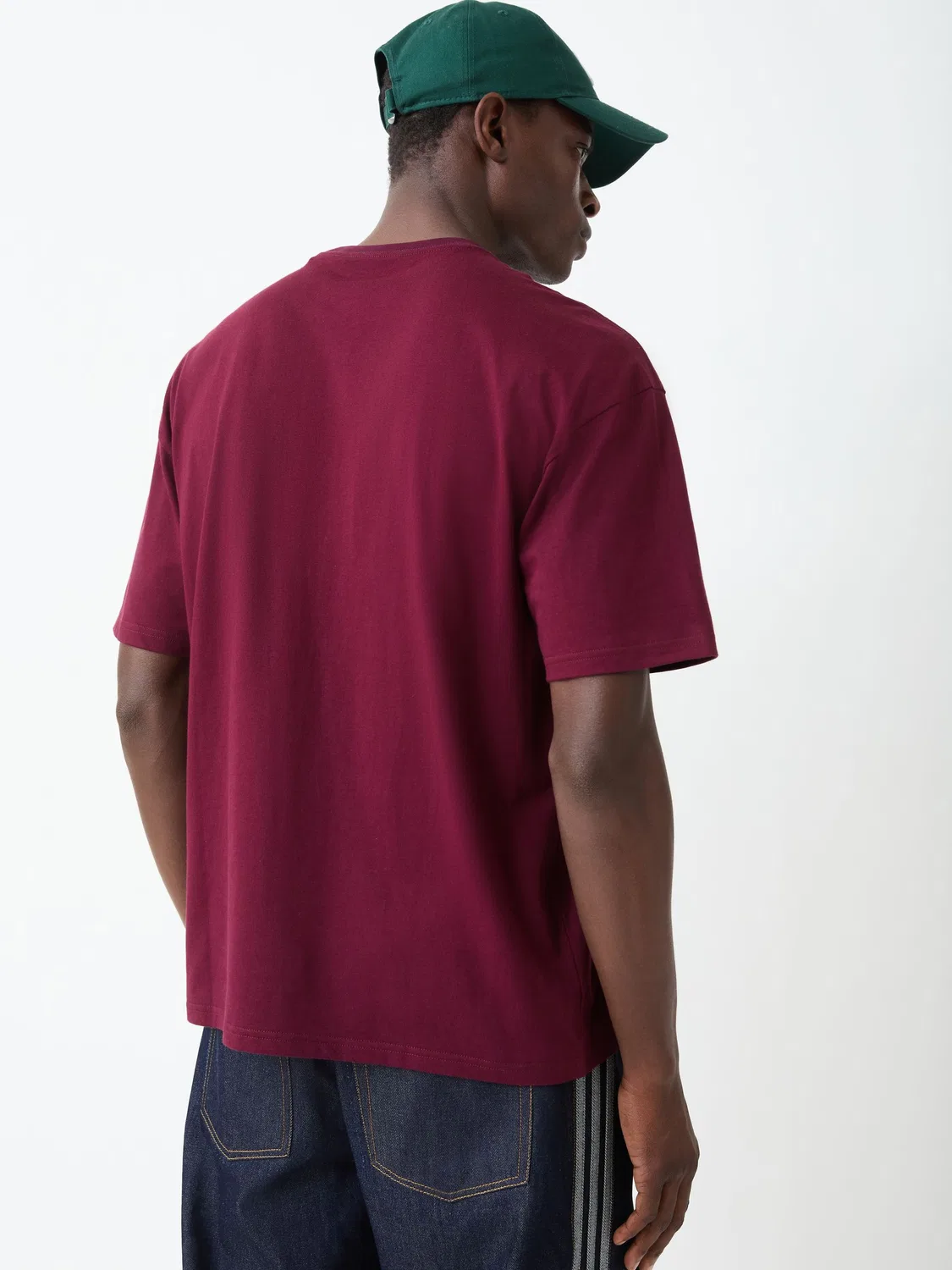 Футболка, свободная, Trefoil Essentials, adidas Originals, бордовый — фото 3