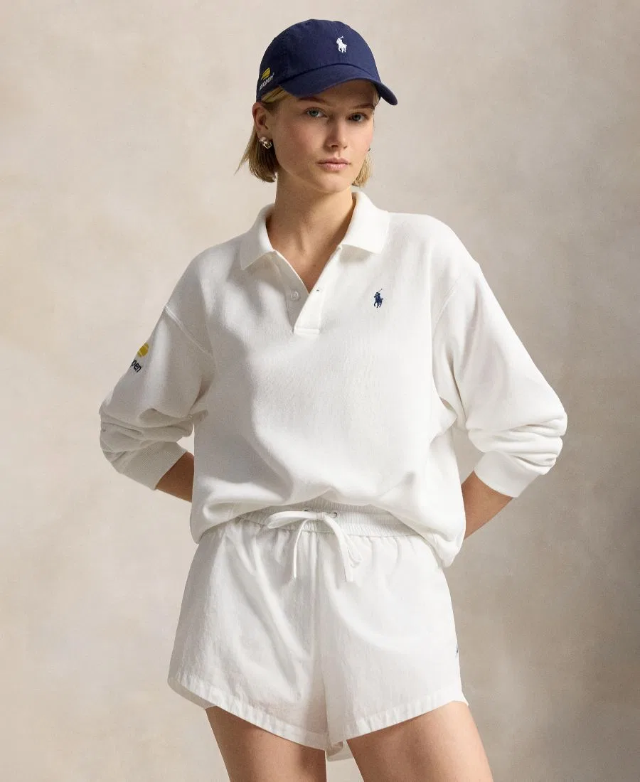 Женская рубашка-поло с длинным рукавом US Open Polo Ralph Lauren, White