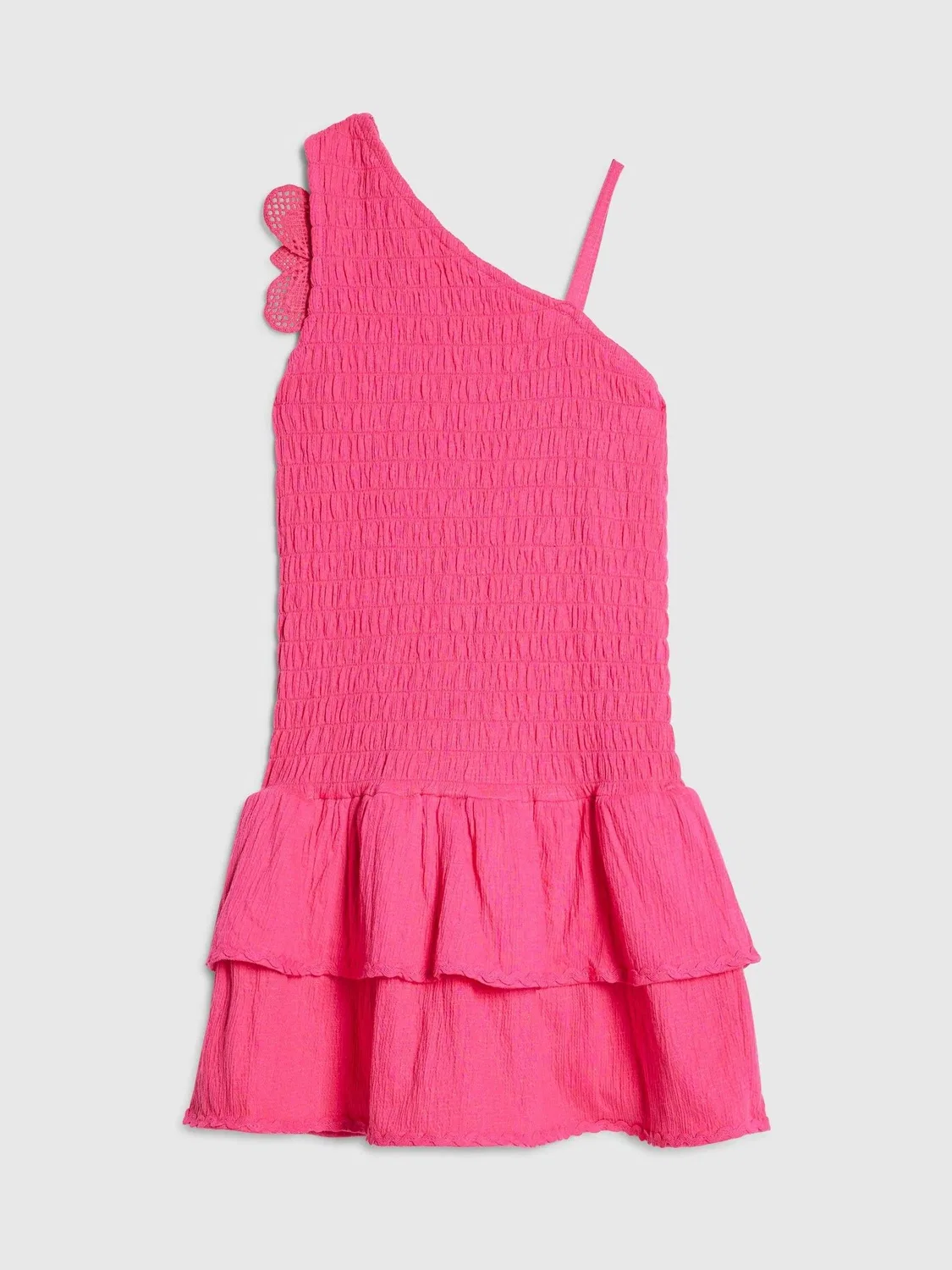 Платье асимметричное с вязаным цветочным принтом River Island, розовый — фото 2