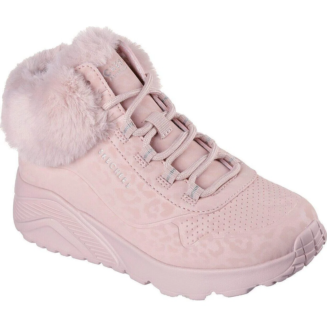 Детские ботинки с принтом Cozy Leopard Skechers, Rosa