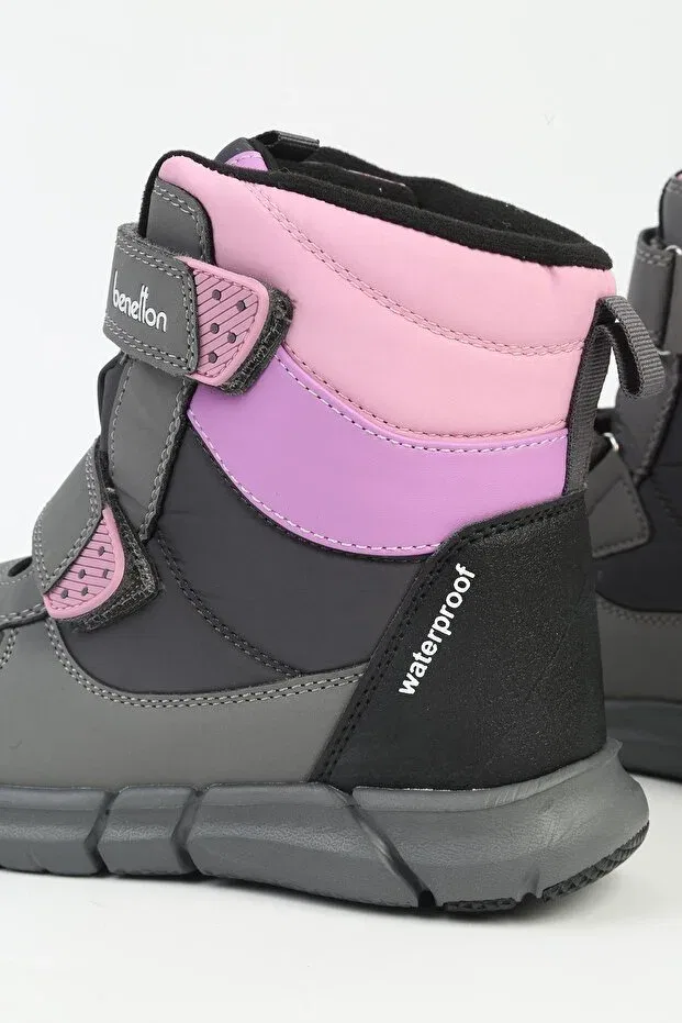 Детские ботинки для девочек водонепроницаемые Benetton, Smoke Grey — фото 4