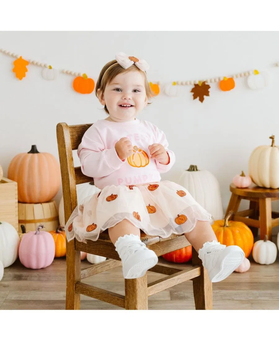 Детский комбинезон-боди с длинным рукавом Pumpkin Patch Sweet Wink, Ballet Pink — фото 2