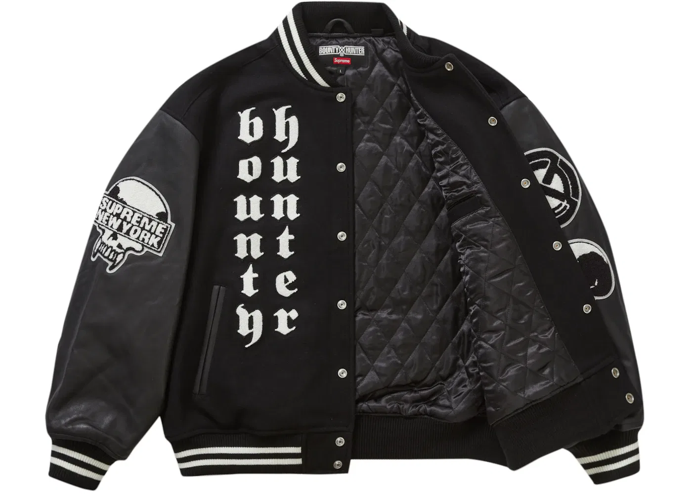 Мужская куртка-бомбер Bounty Hunter Varsity Supreme, Black — фото 2