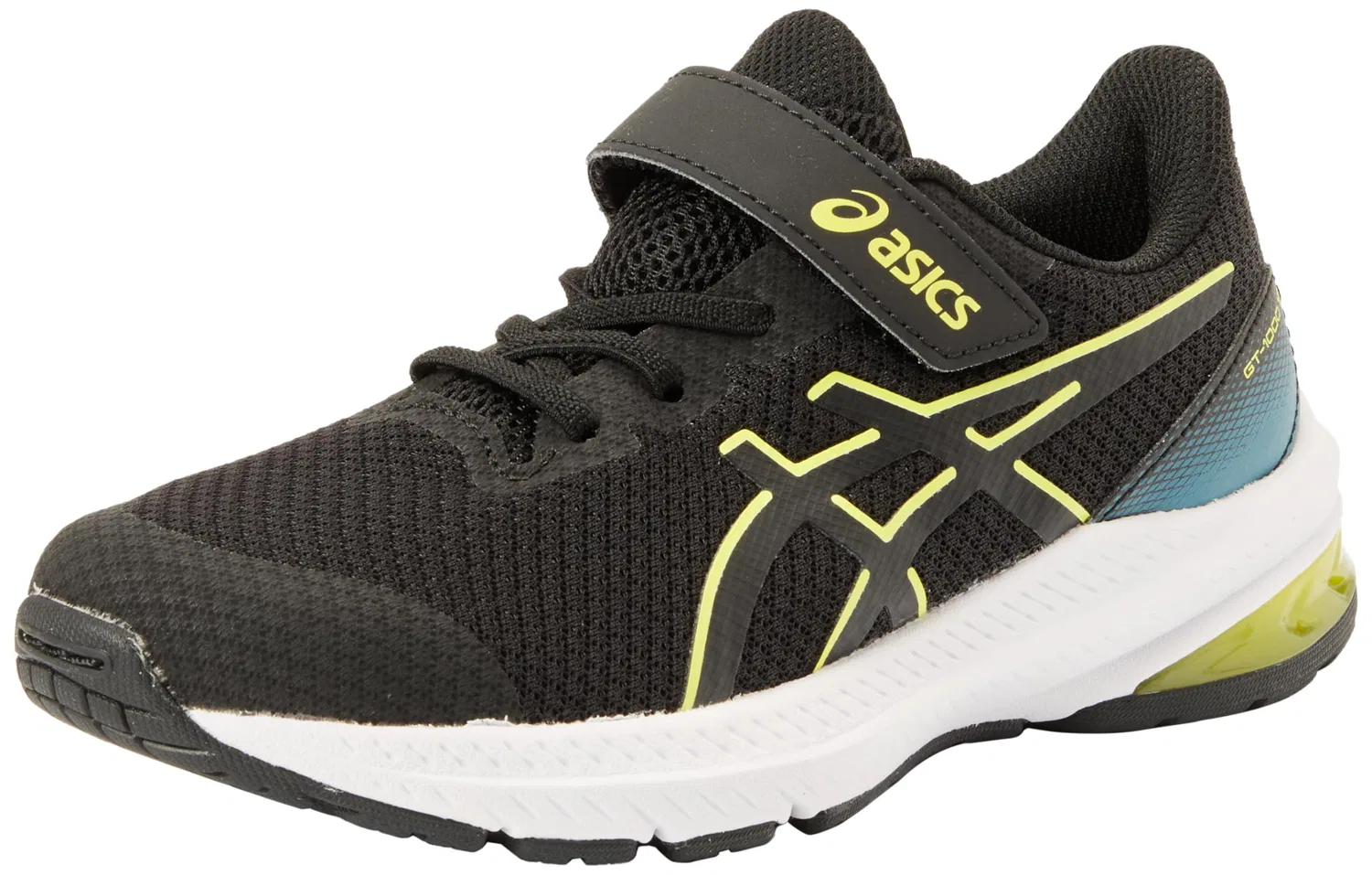 Детские кроссовки для мальчиков с шнуровкой Gt-1000 12 Ps ASICS, Black Bright Yellow