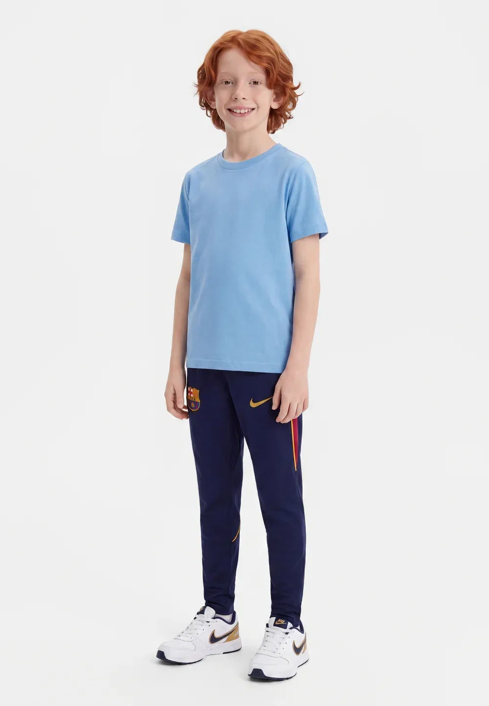 Спортивные брюки FC Barcelona FCB Strike на молнии, унисекс Nike Performance, Blackened Blue/Noble Red/Mineral Yellow