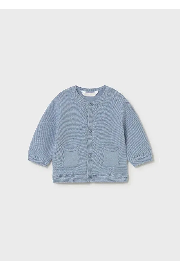 Детский кардиган на пуговицах для мальчиков Newborn baby boy buttoned cardigan Mayoral, Blue — фото 2